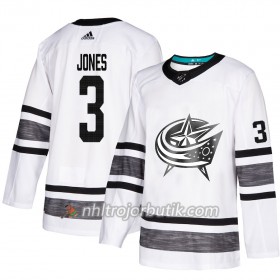 Män Ishockey Columbus Blue Jackets tröja Seth Jones 3 Vit 2019 All-Star Adidas Authentic